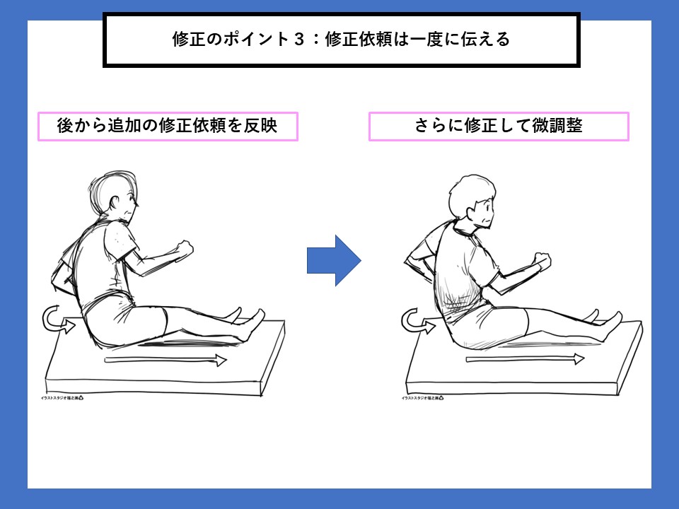 修正のポイント３：修正依頼は一度に伝える（図５）